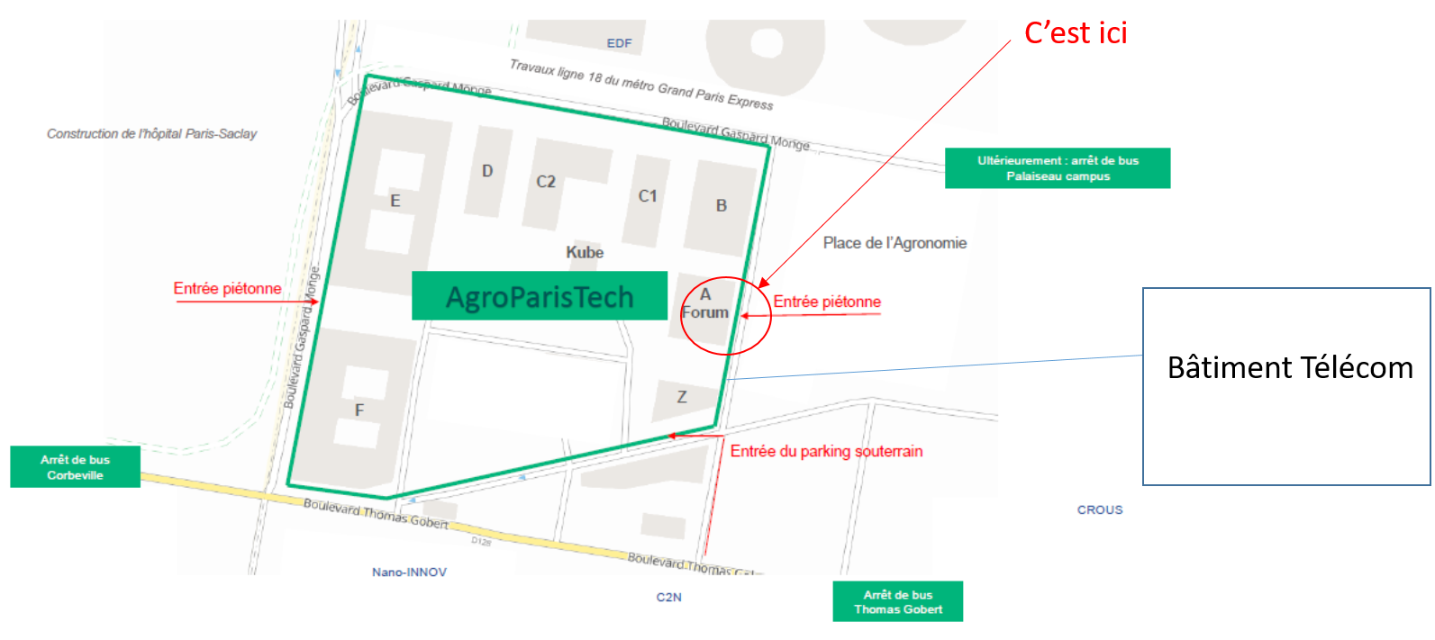 map of AgroParisTech campus
